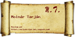 Molnár Tarján névjegykártya